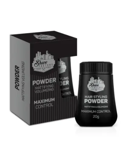 SHAVE FACTORY	HAIR STYLING POWDER	MATTIFYING & VOLUMINIZING
